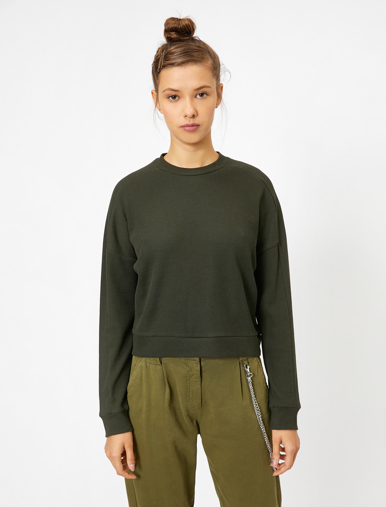   Bisiklet Yaka Sweatshirt