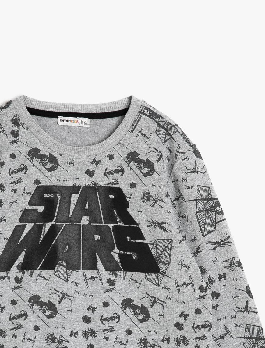  Erkek Çocuk Star Wars Lisanslı Baskılı Sweatshirt