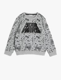 Star Wars Lisanslı Baskılı Sweatshirt