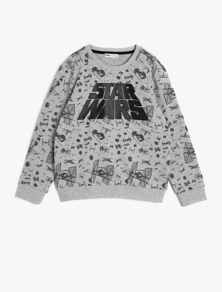  Erkek Çocuk Star Wars Lisanslı Baskılı Sweatshirt