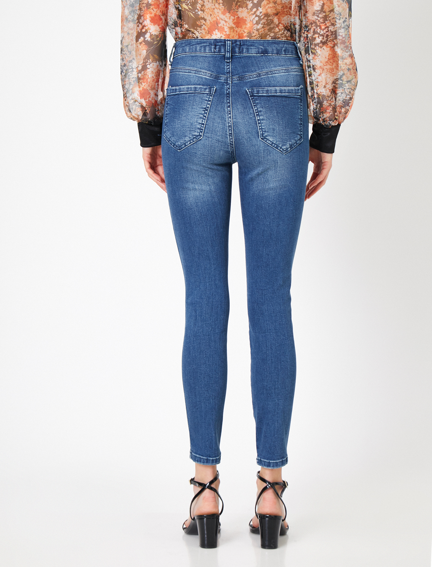   Carmen Jean - Yüksek Bel Dar Kesim Dar Paça Pantolon