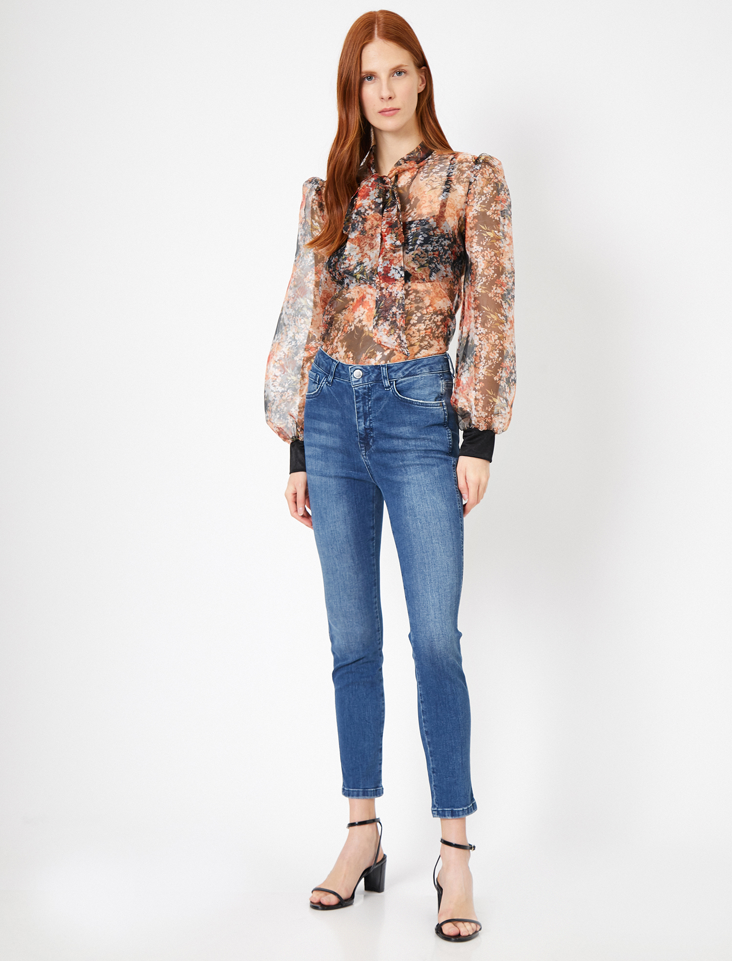   Carmen Jean - Yüksek Bel Dar Kesim Dar Paça Pantolon