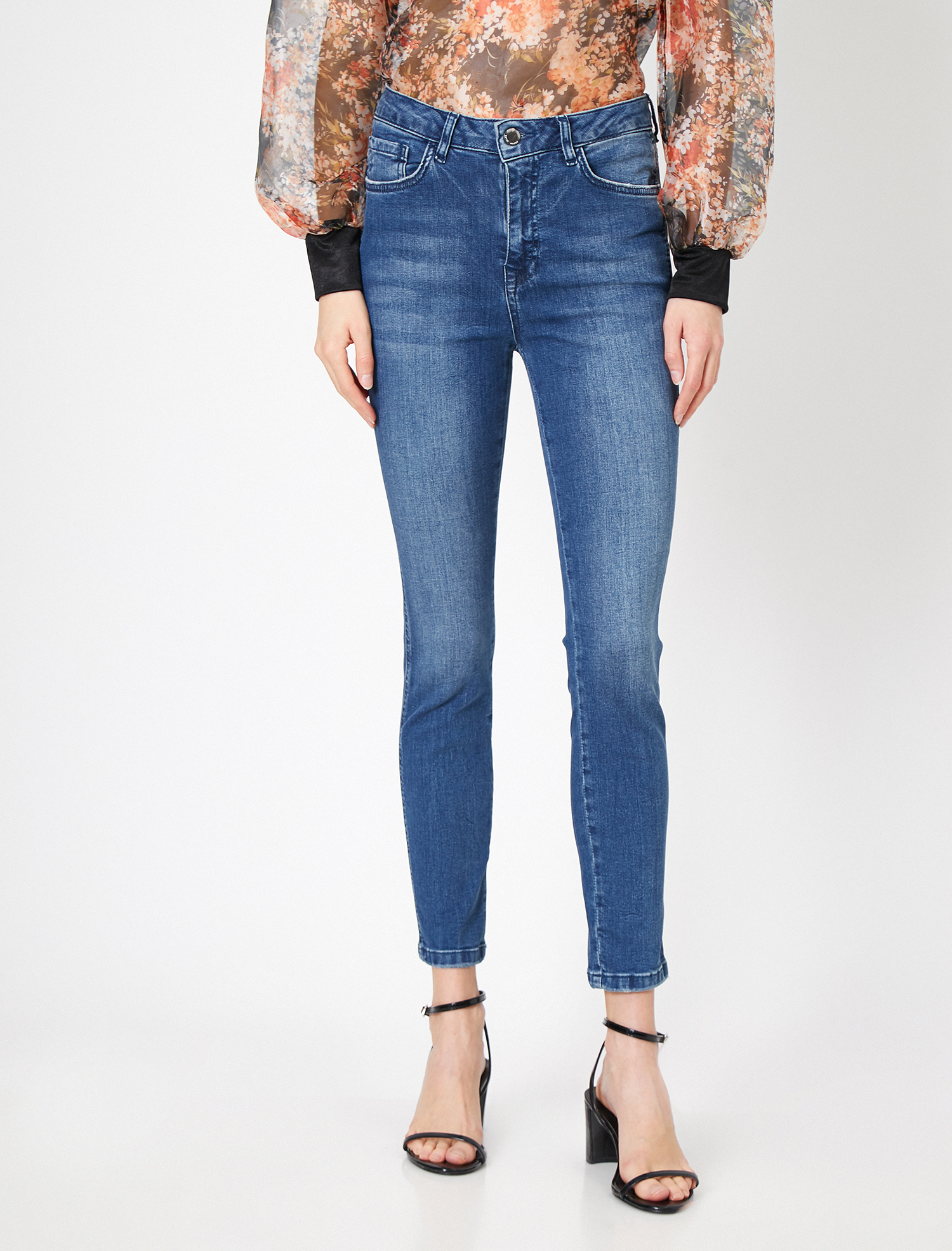   Carmen Jean - Yüksek Bel Dar Kesim Dar Paça Pantolon