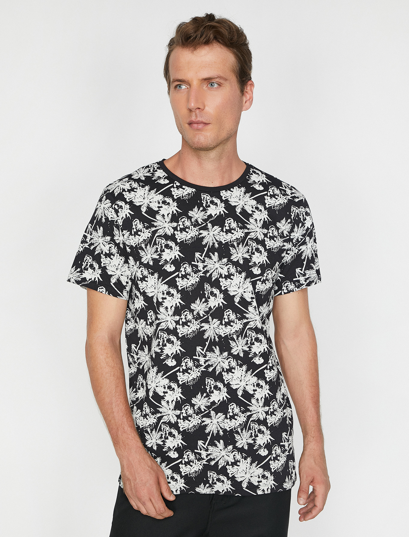 Desenli Tişört Kısa Kollu