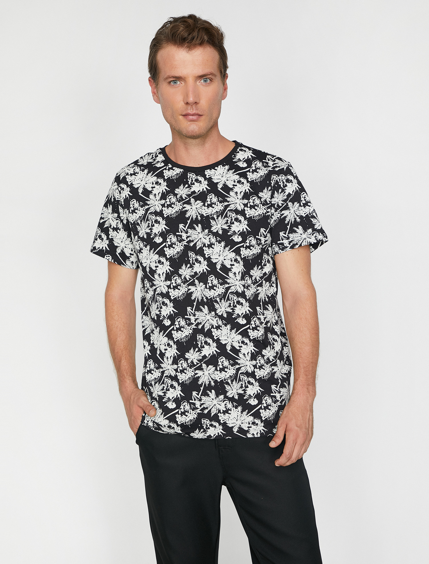 Desenli Tişört Kısa Kollu