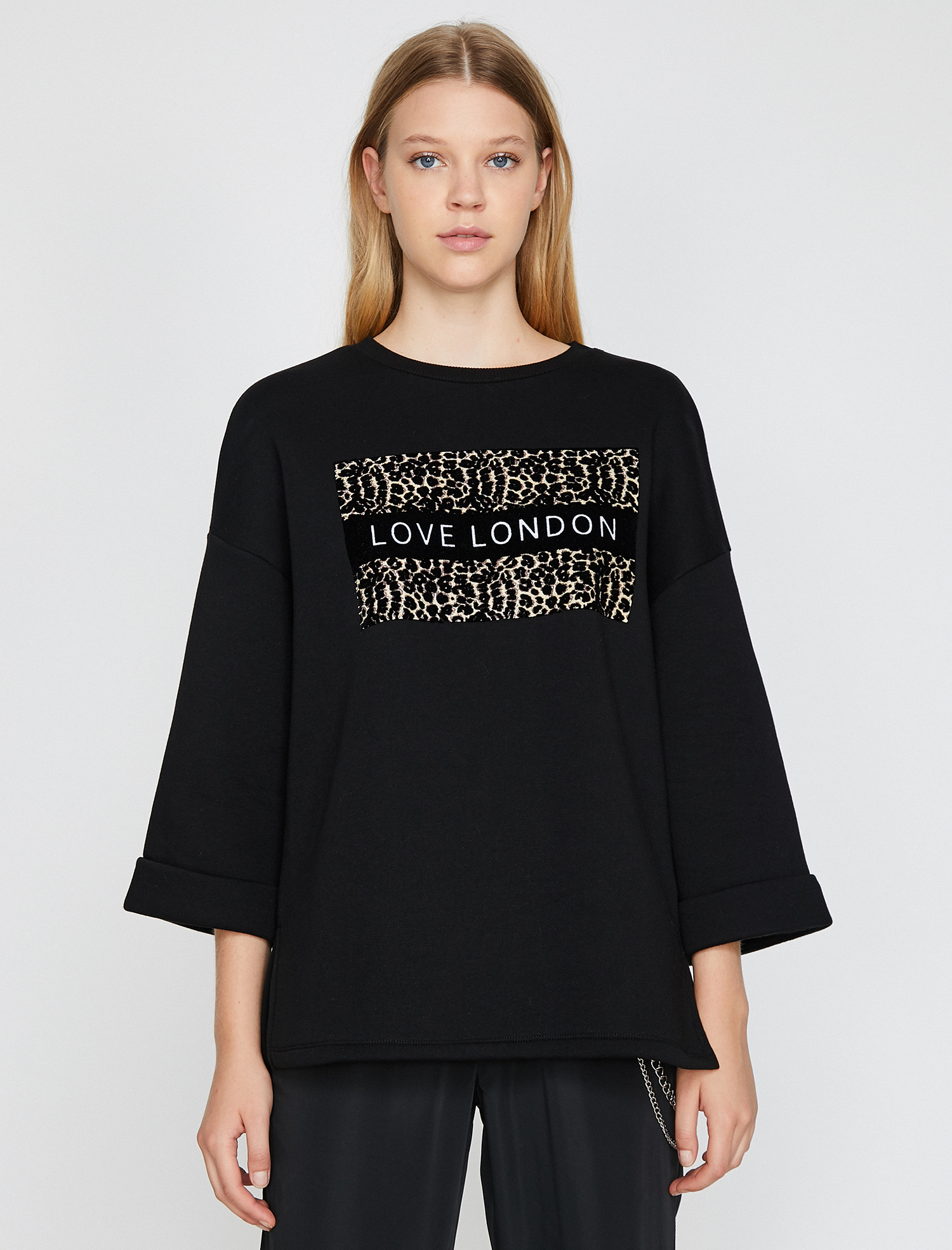 Yazılı Baskılı Sweatshirt