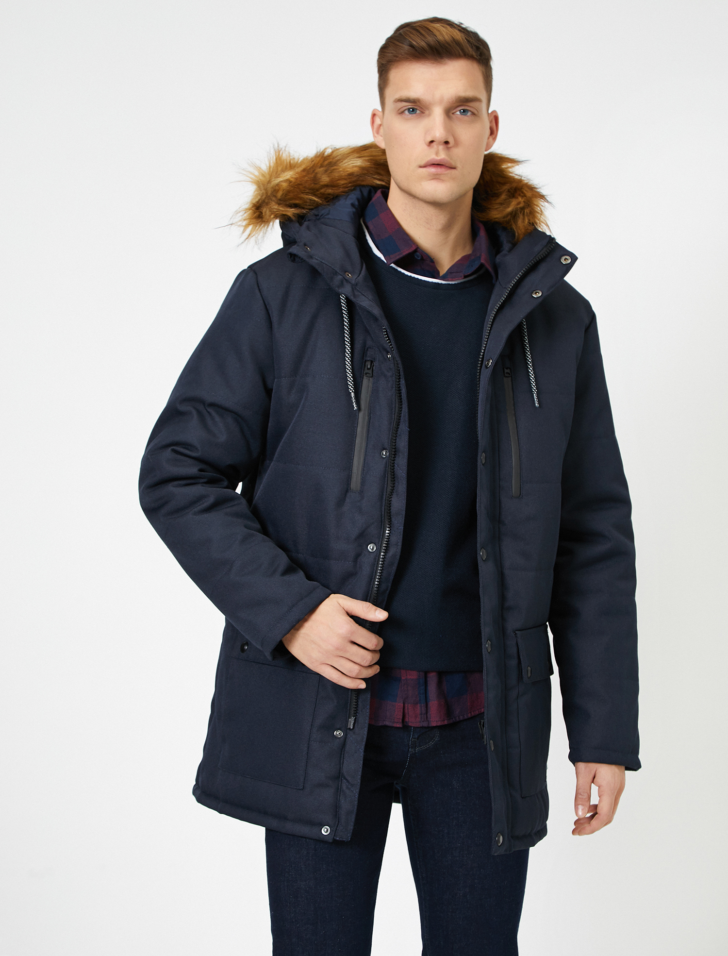   Kapüşonlu Şişme Kaban