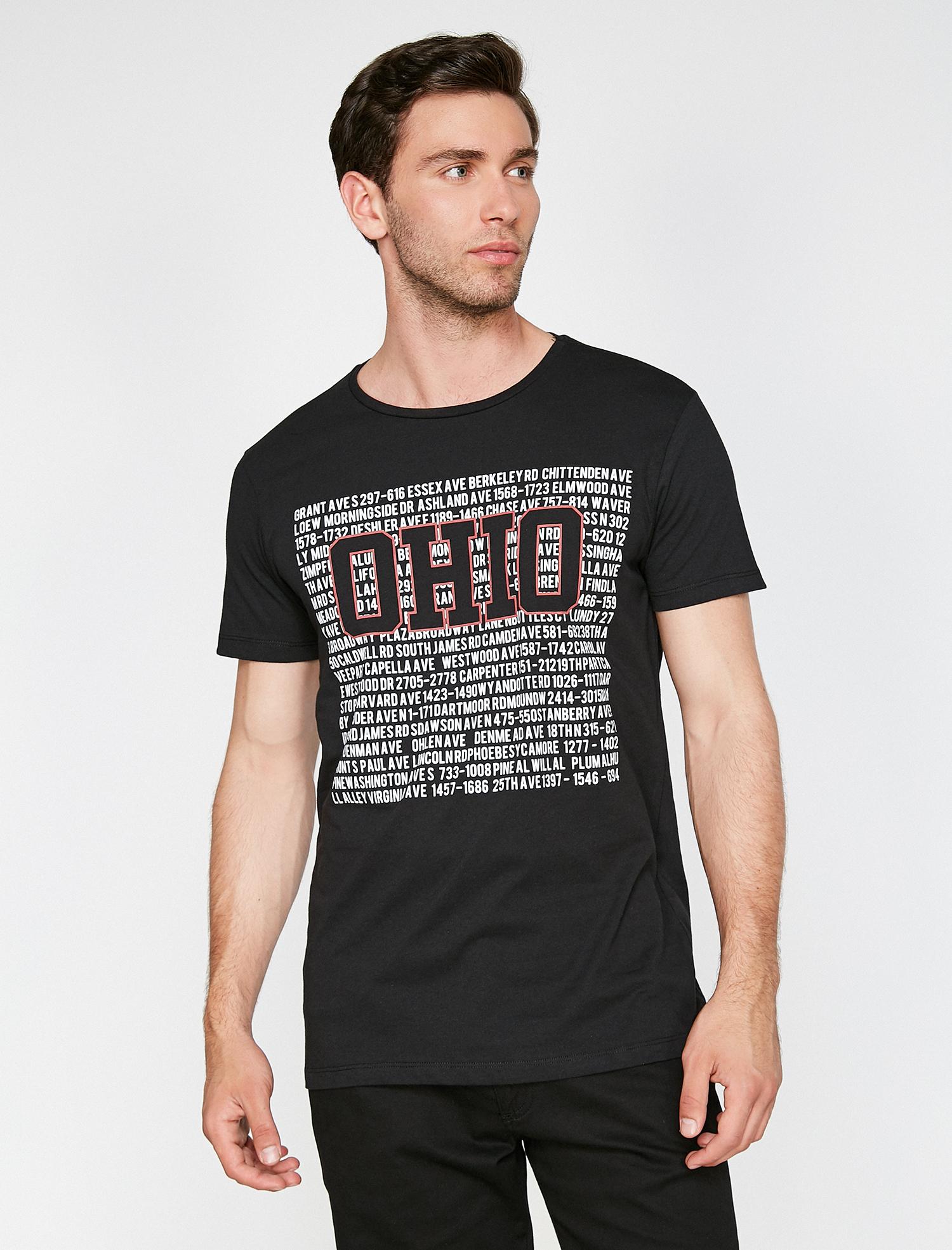   Baskılı Tişört Kısa Kollu