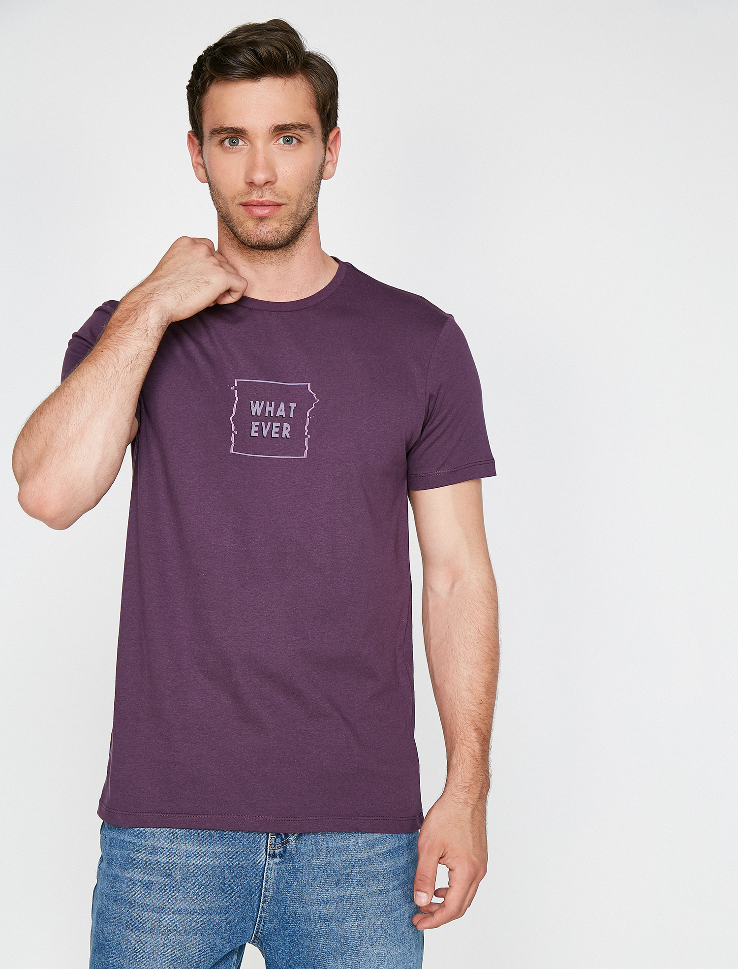   Baskılı Tişört Kısa Kollu