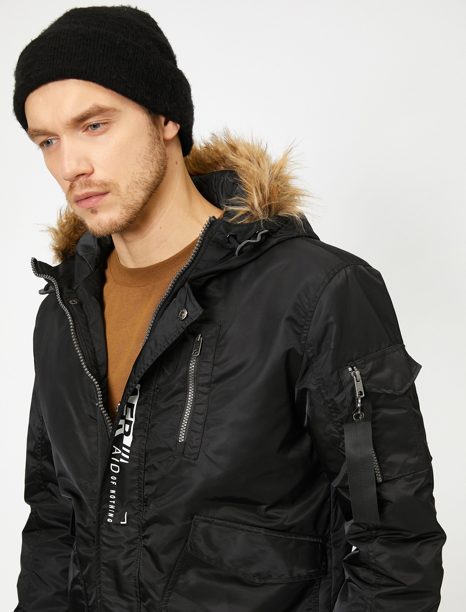   Suni Kürk Detaylı Mont