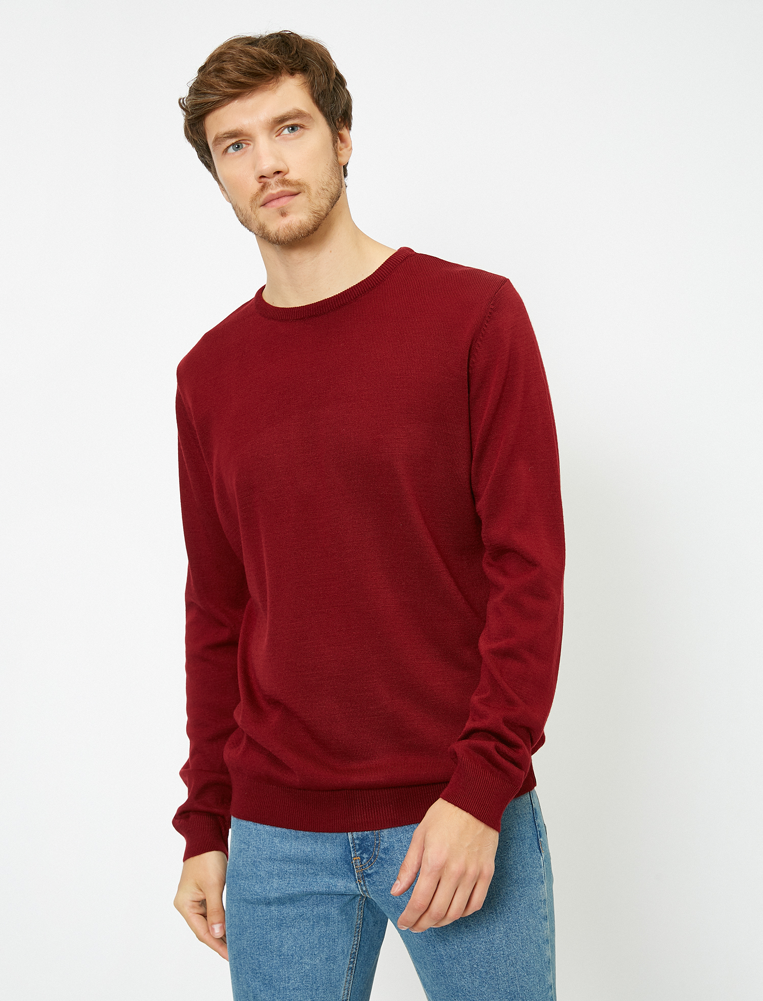 Bisiklet Yaka Triko Kazak