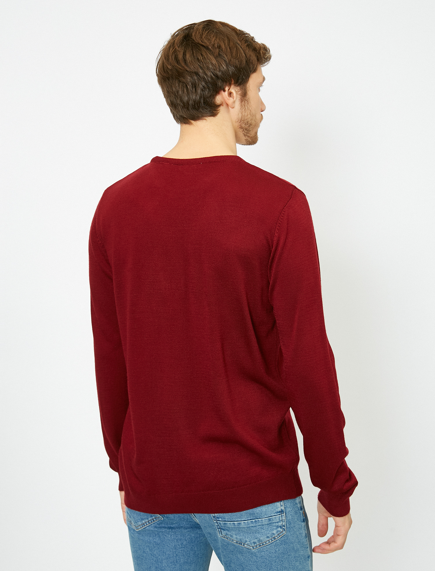 Bisiklet Yaka Triko Kazak