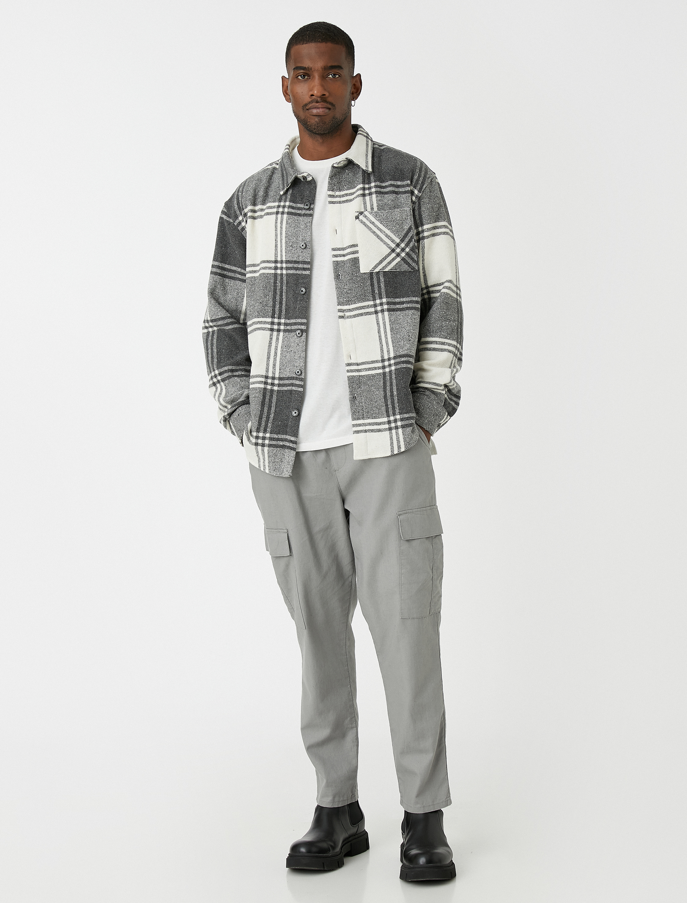   Ekoseli Oduncu Gömleği Cep Detaylı