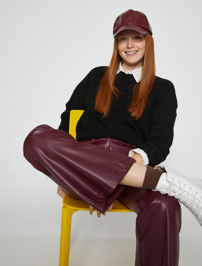  Bisiklet Yaka Triko Kazak Uzun Kollu