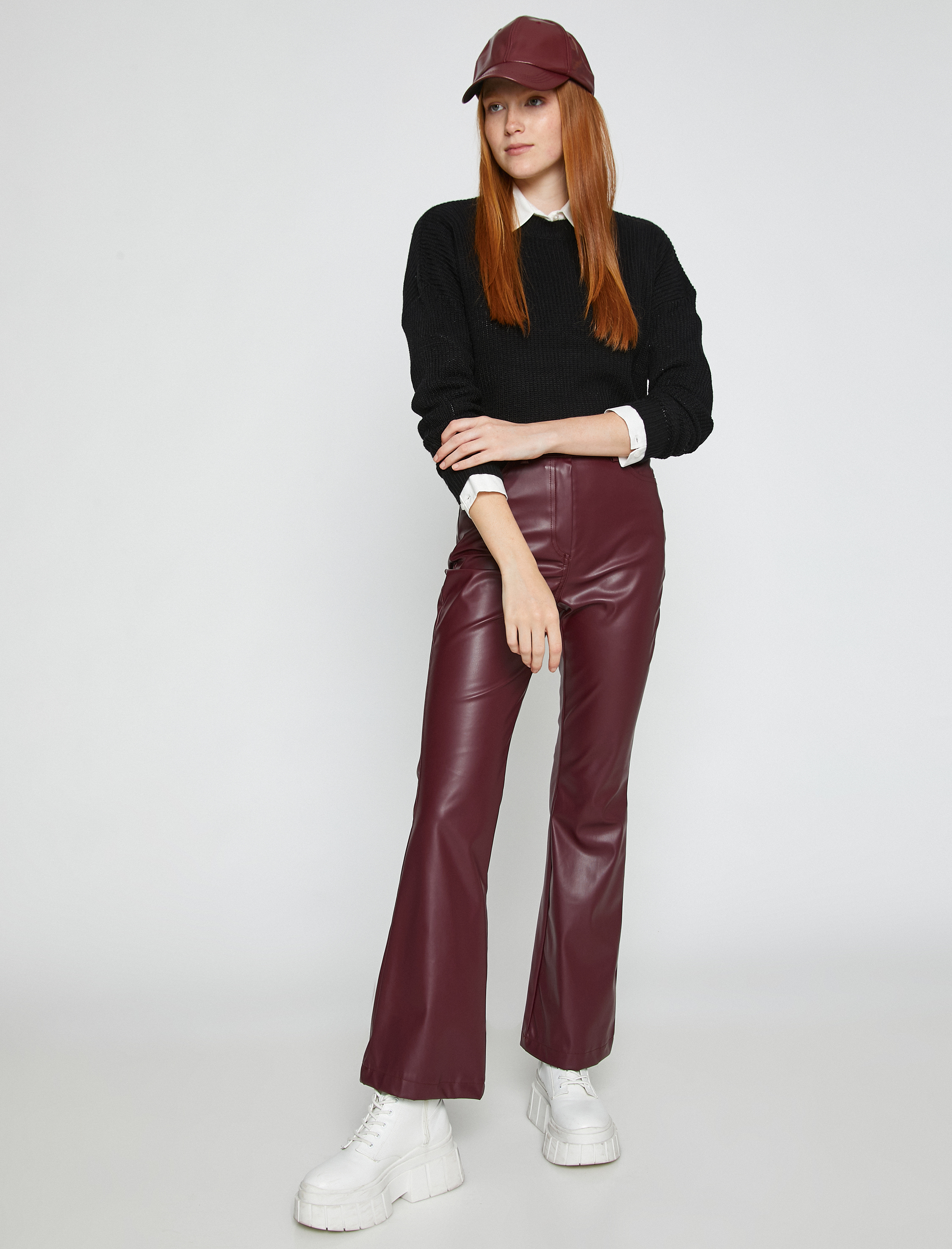   Bisiklet Yaka Triko Kazak Uzun Kollu