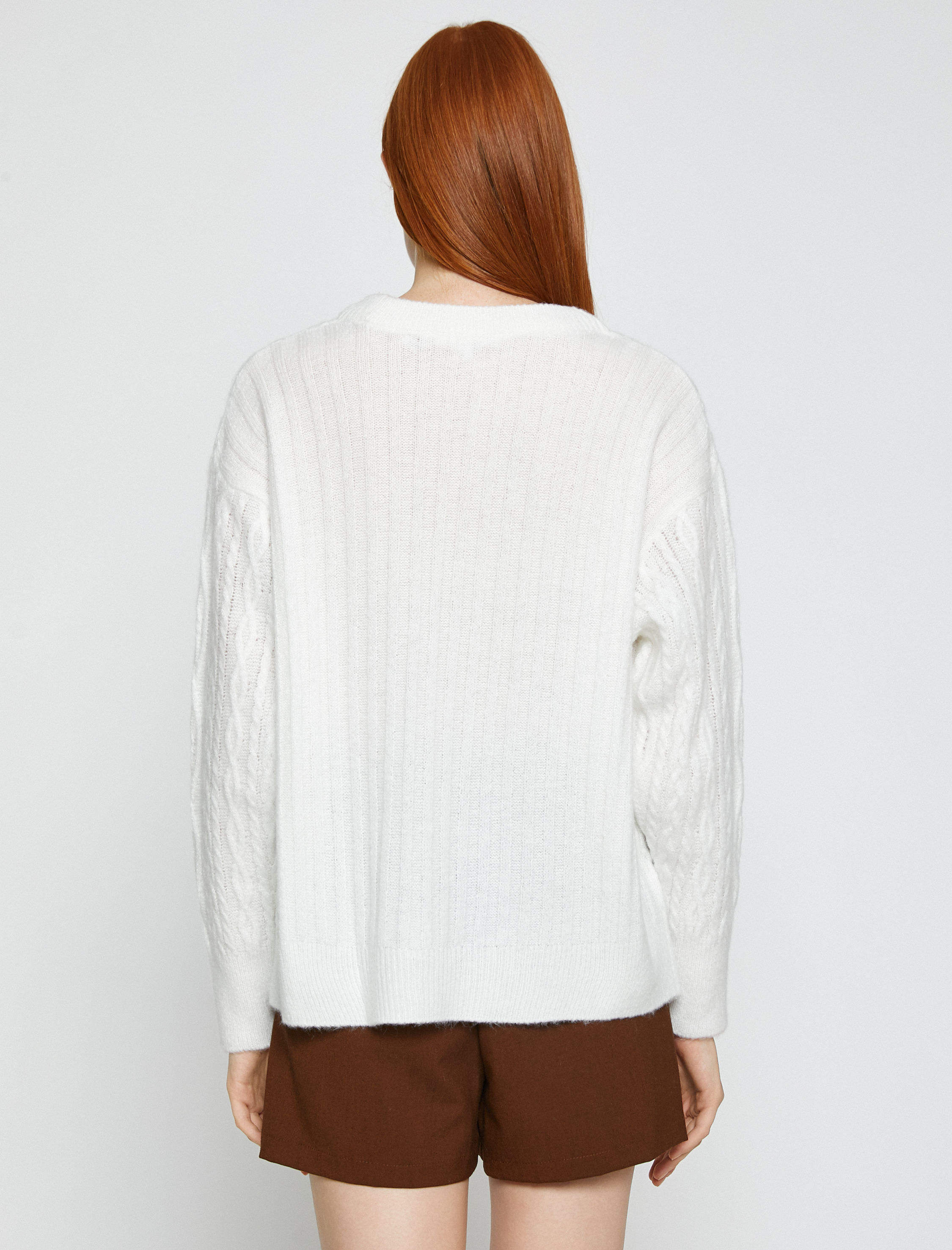   Bisiklet Yaka Triko Kazak Uzun Kollu