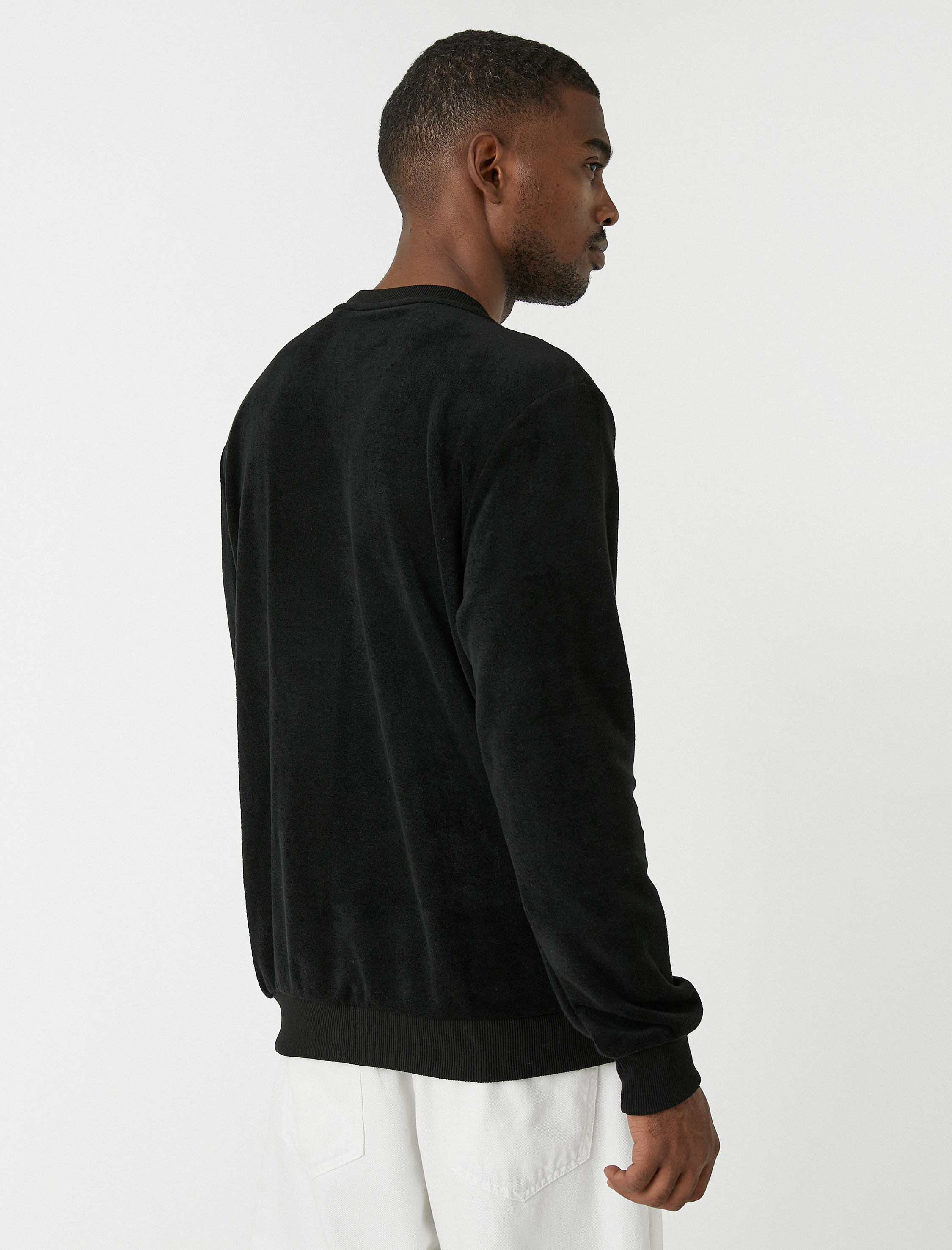   Yılan Baskılı Sweatshirt Bisiklet Yaka