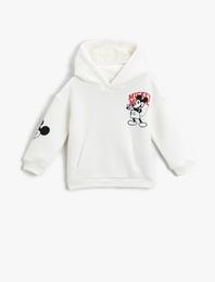 Mickey Mouse ve Arkadaşları Baskılı Lisanslı Kapüşonlu Sweatshirt