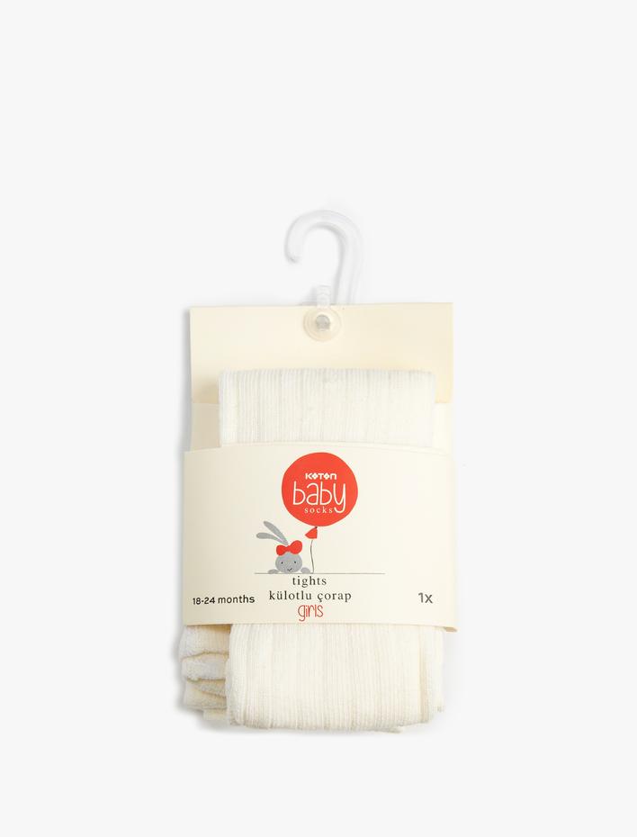 Kız Bebek Ribanalı Basic Külotlu Çorap