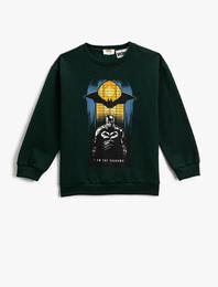Batman Sweatshirt Lisanslı Uzun Kollu Bisiklet Yaka