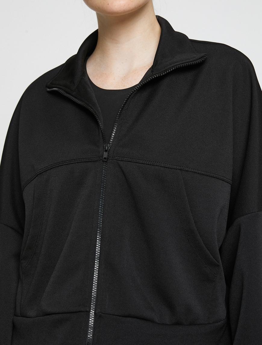   Fermuarlı Spor Sweatshirt