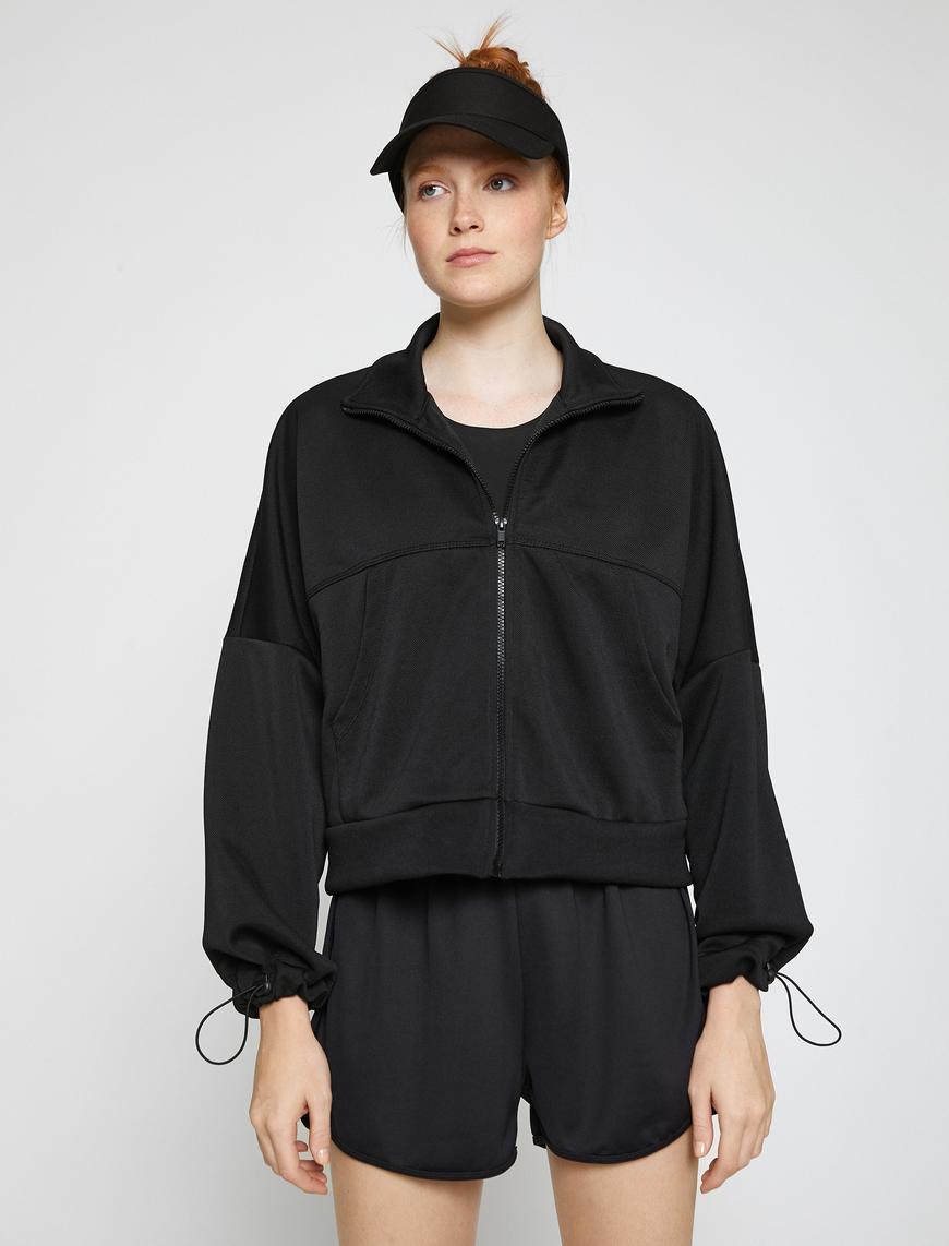   Fermuarlı Spor Sweatshirt