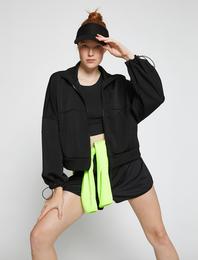 Fermuarlı Spor Sweatshirt