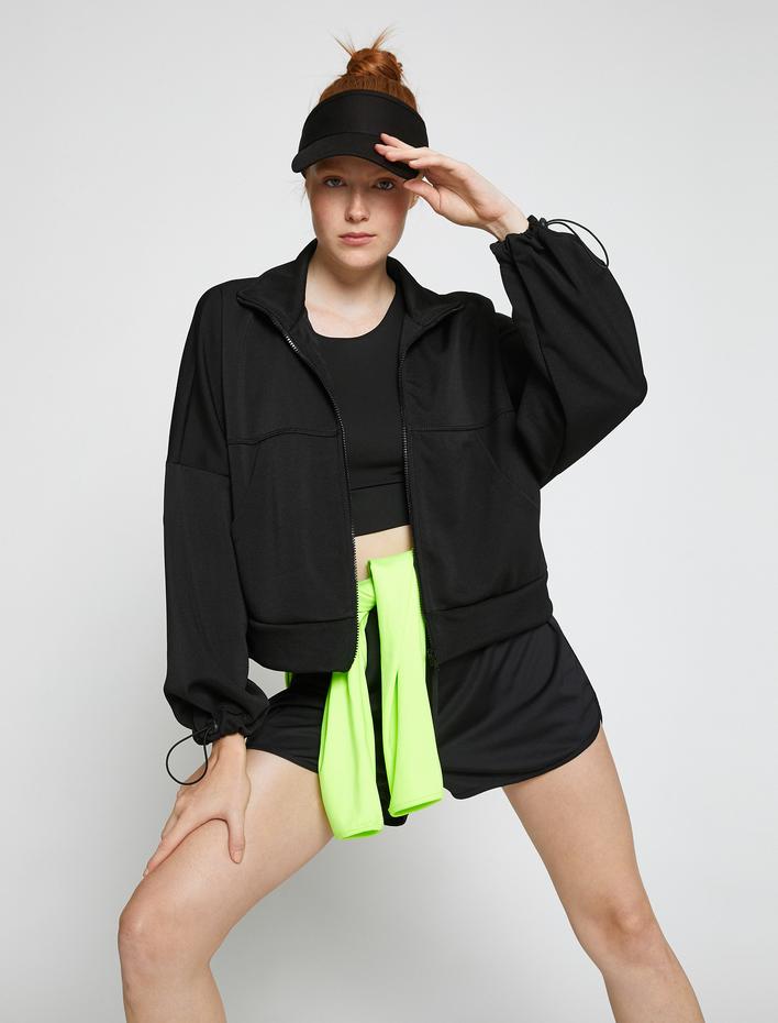  Fermuarlı Spor Sweatshirt