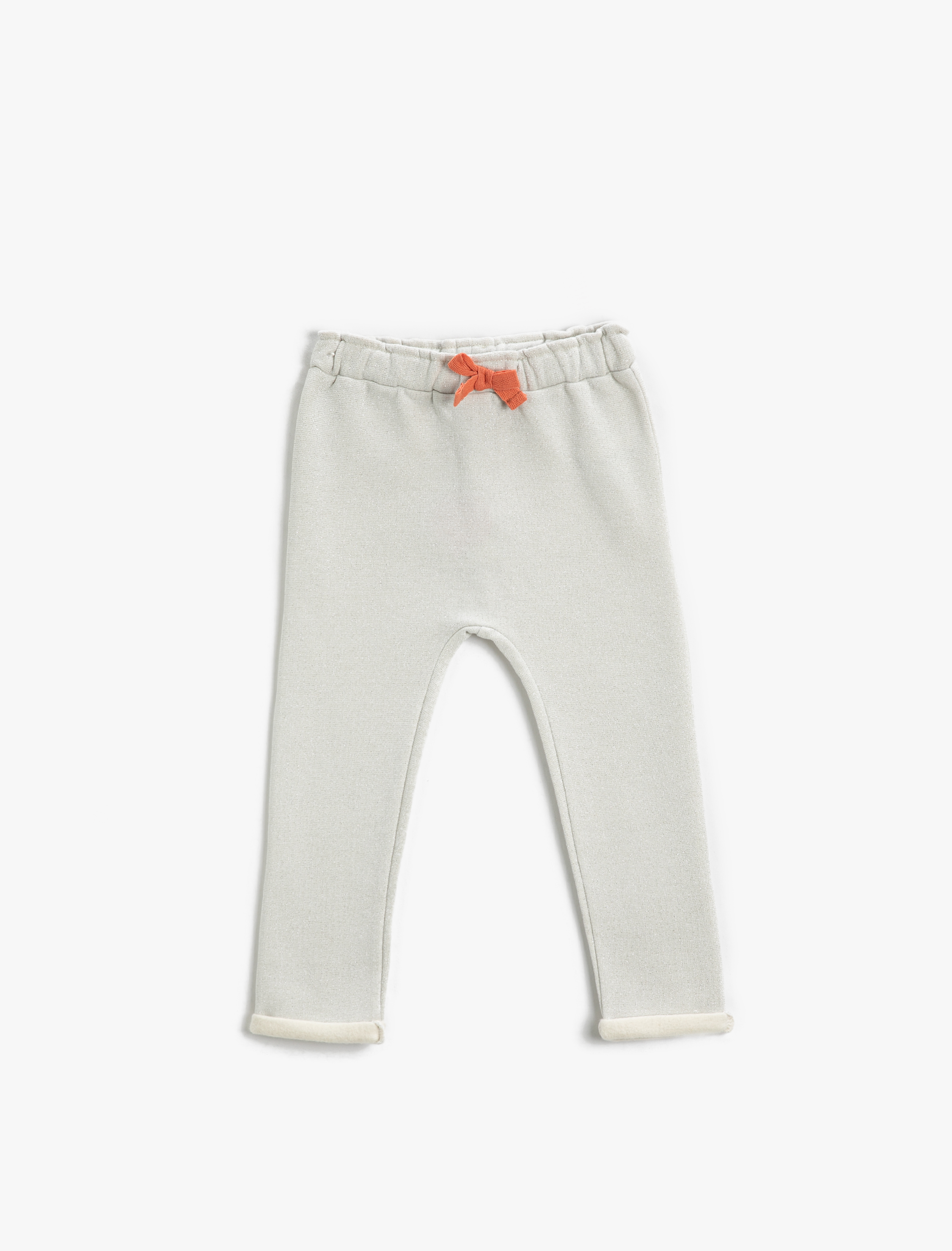  Kız Bebek Basic Eşofman Altı Beli Bağlamalı Şardonlu