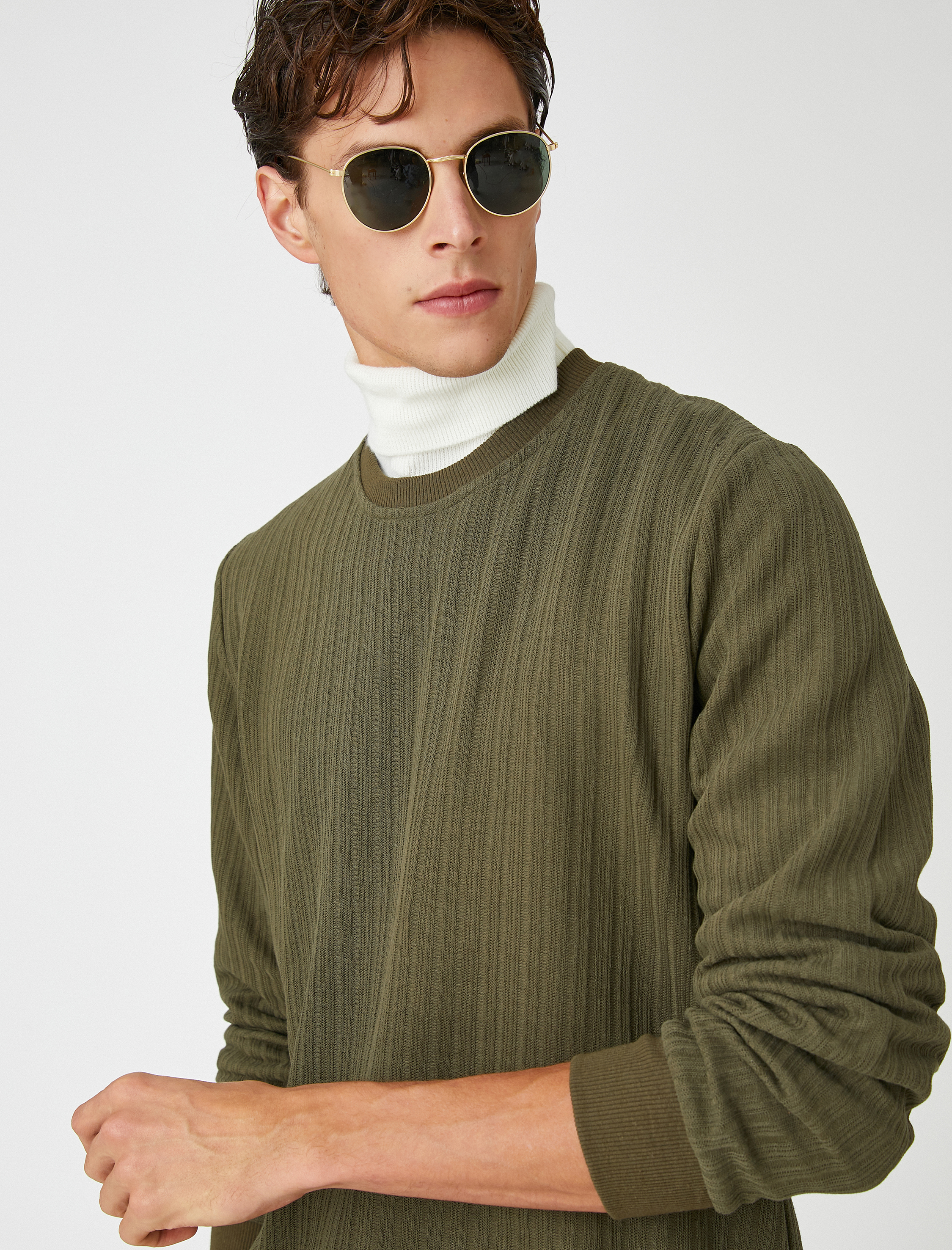   Basic Dokulu Kazak Bisiklet Yaka