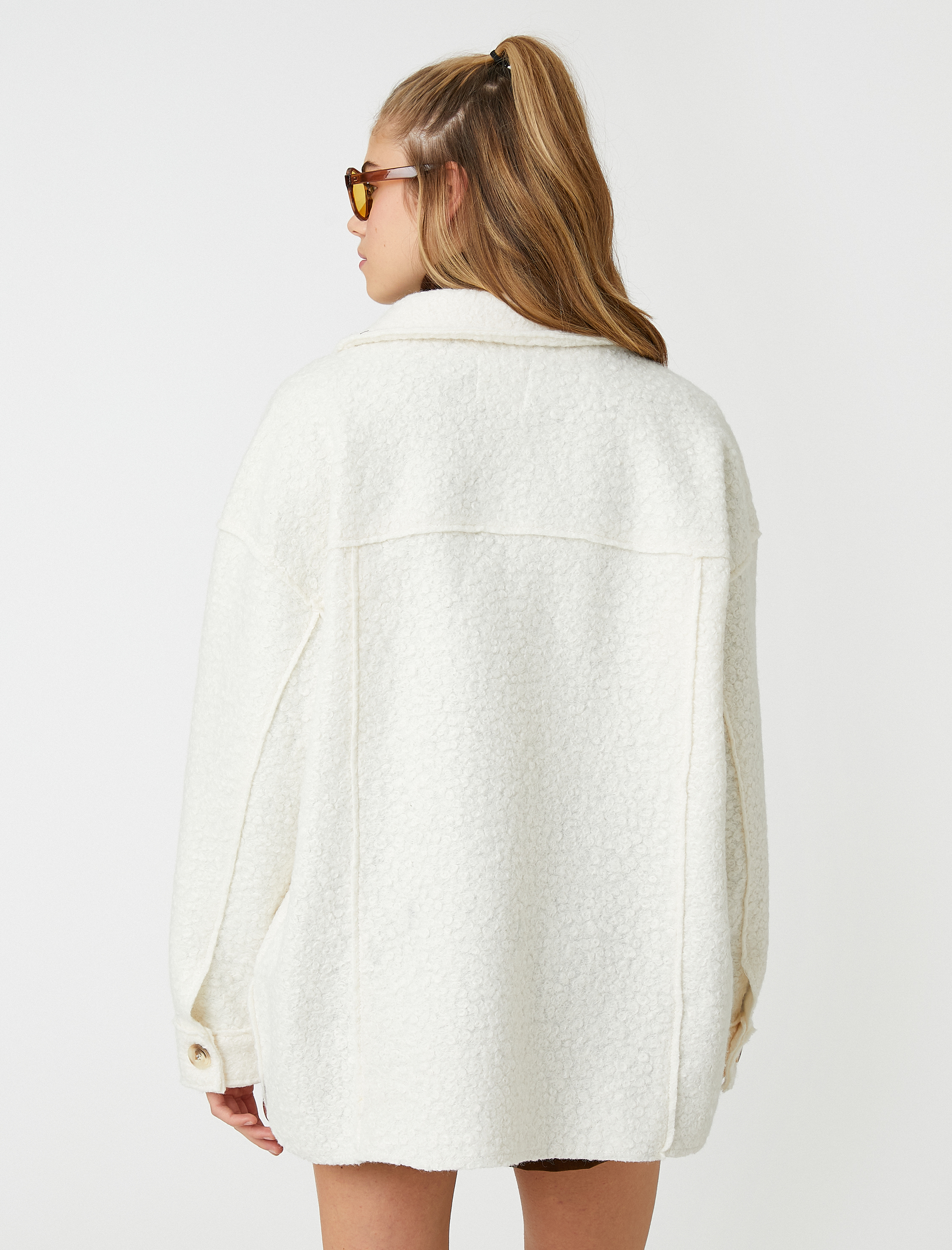Buklet Gömlek Ceket Oversize Cep Detaylı