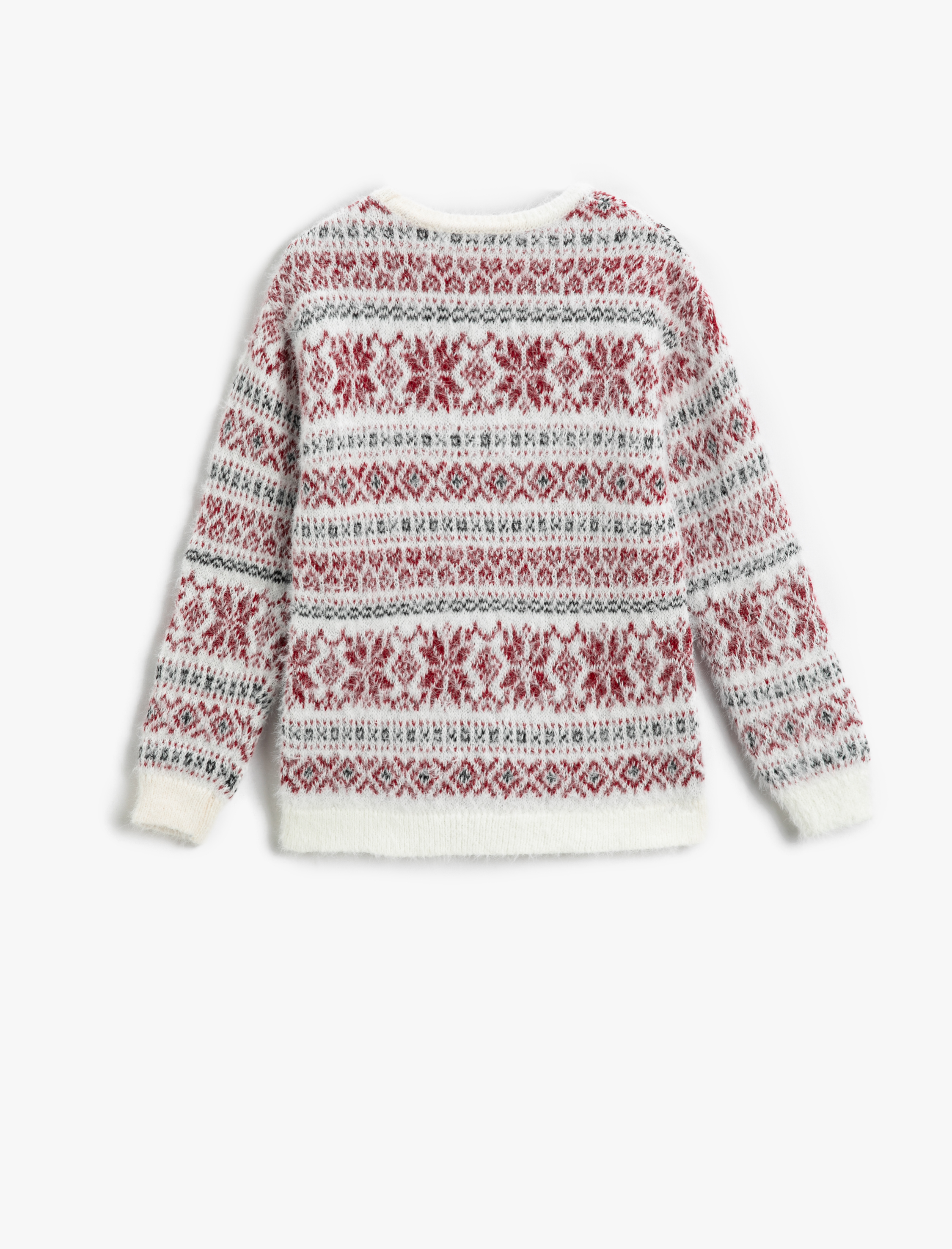  Kız Çocuk Triko Kazak Yuvarlak Yaka