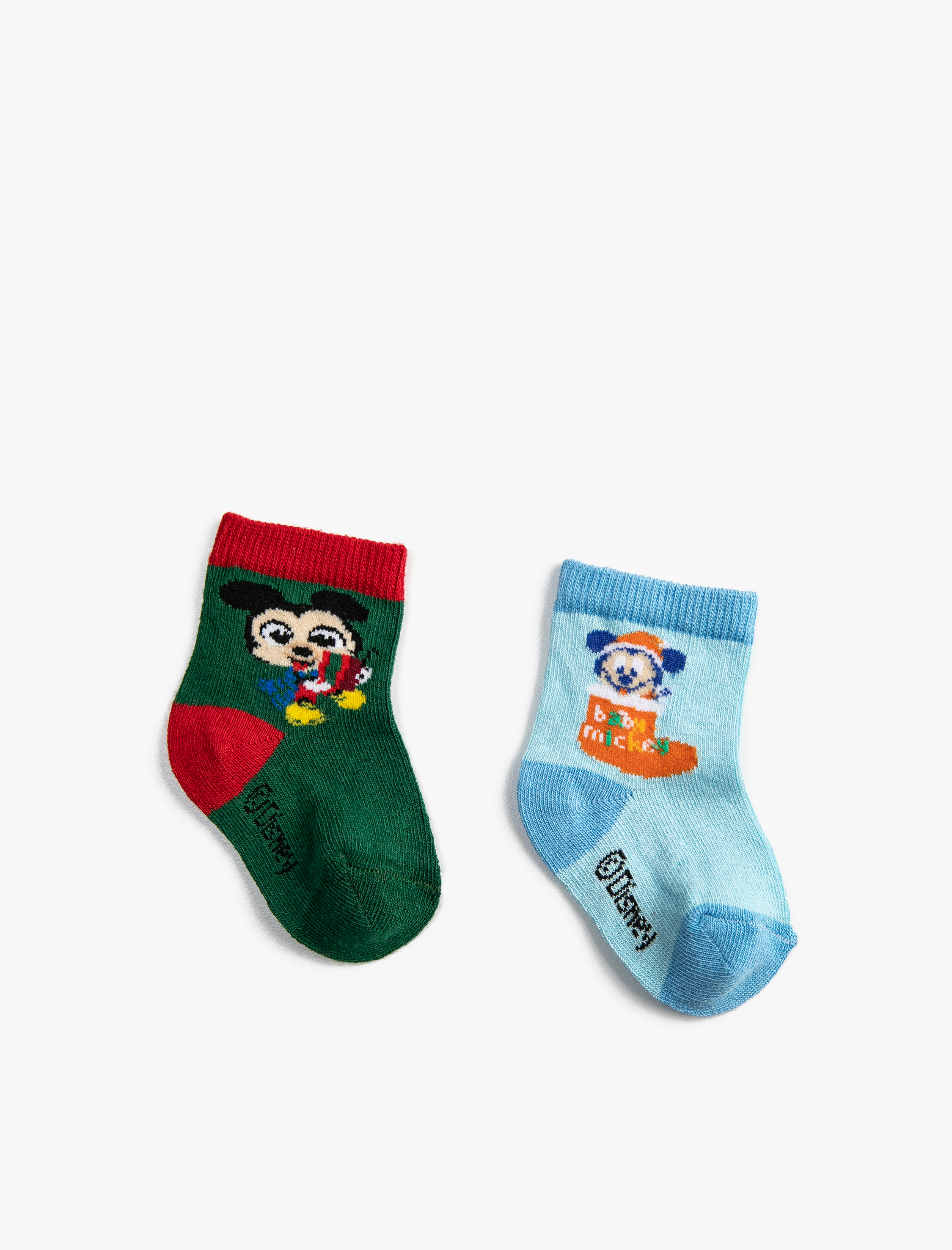 Koton 2'li Mickey Mouse Baskılı Çorap Lisanslı. 1