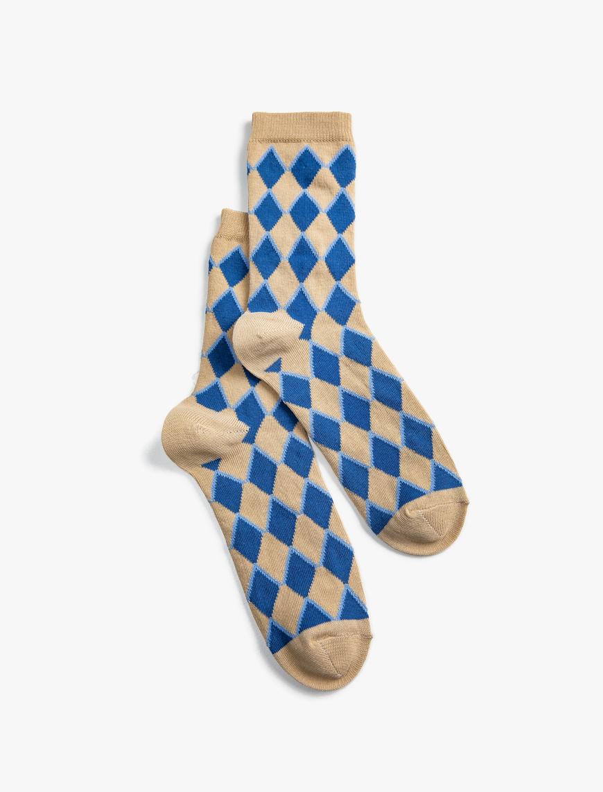  Kadın Desenli Soket Çorap