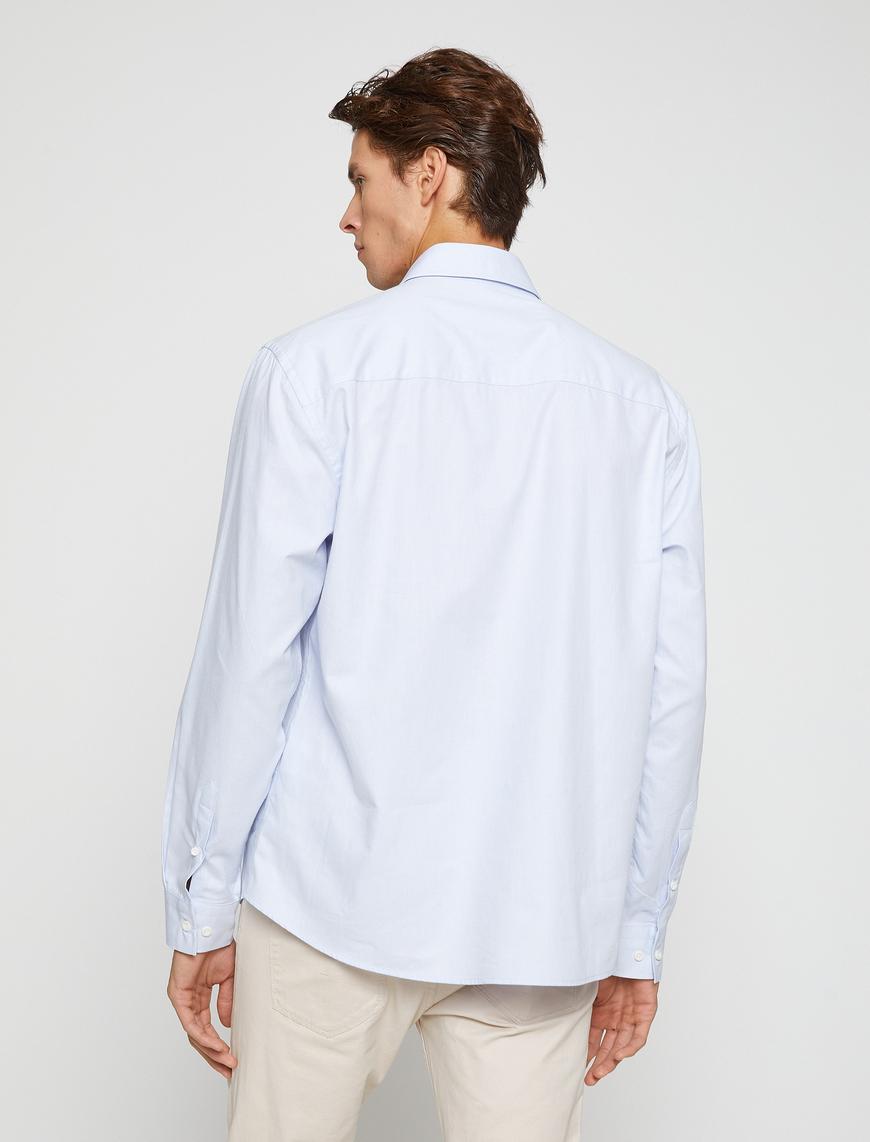   Basic Gömlek Klasik Yaka Cep Detaylı Non Iron