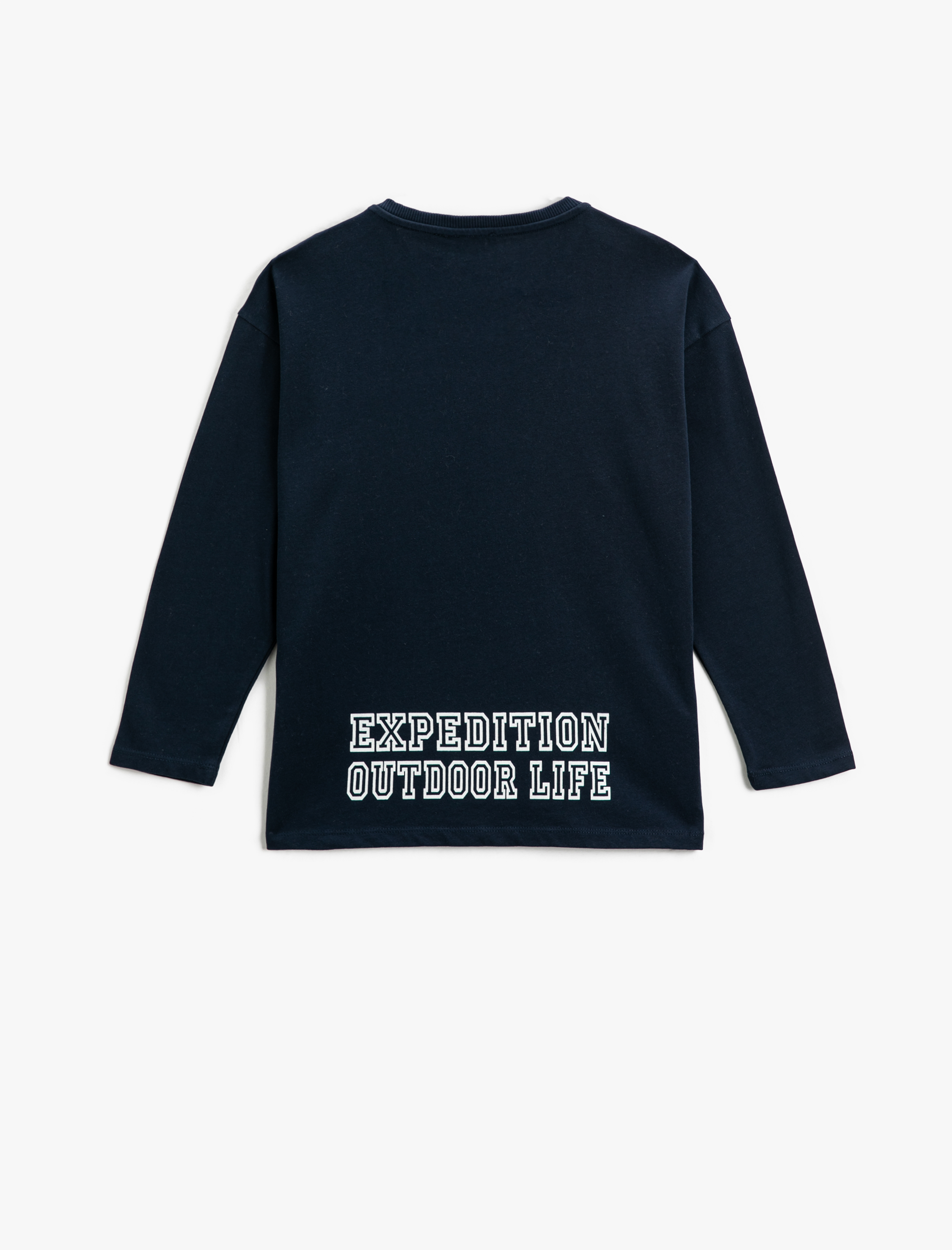  Erkek Çocuk Uzun Kollu Baskılı Tişört Bisiklet Yaka