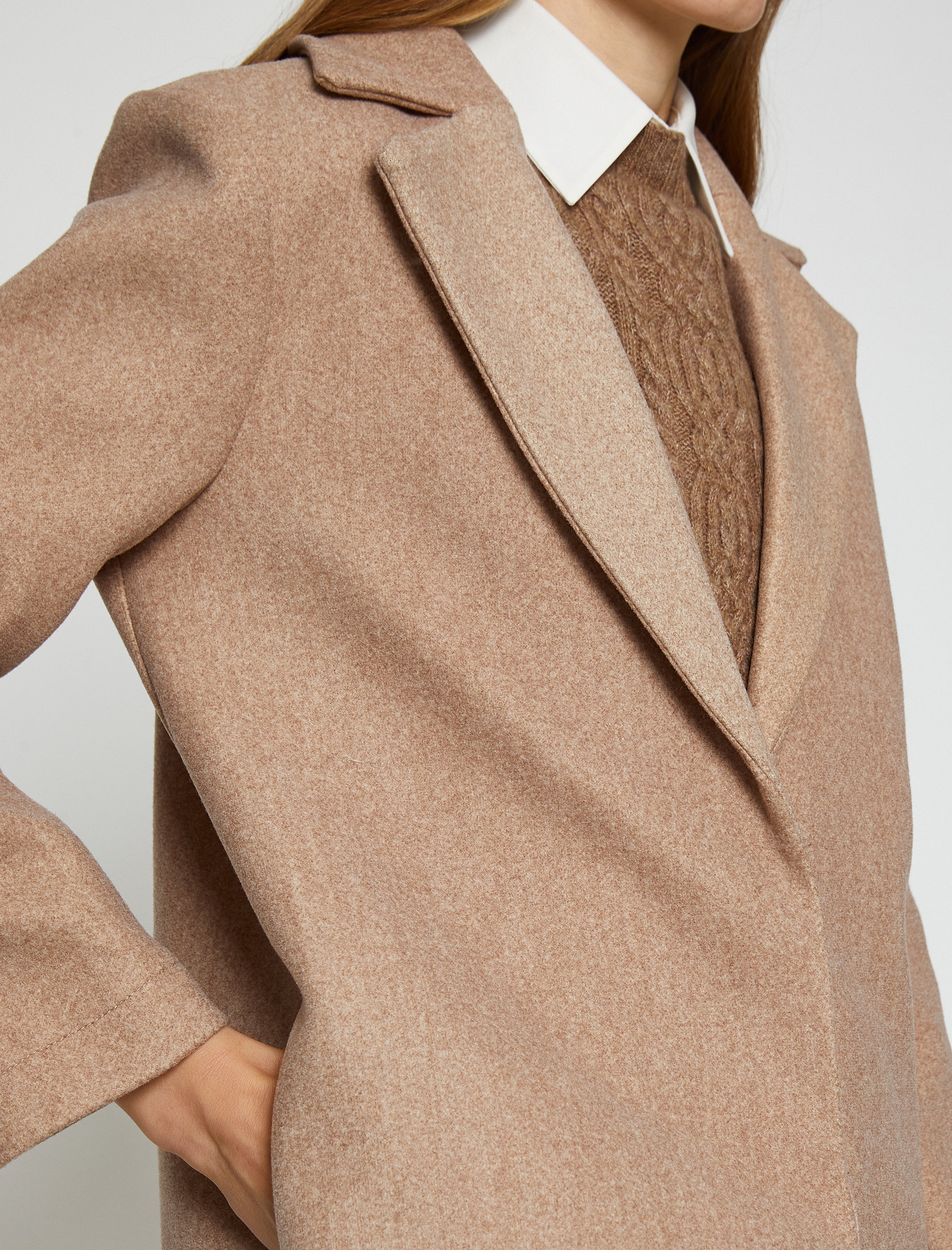   Midi Boy Kaşe Kaban