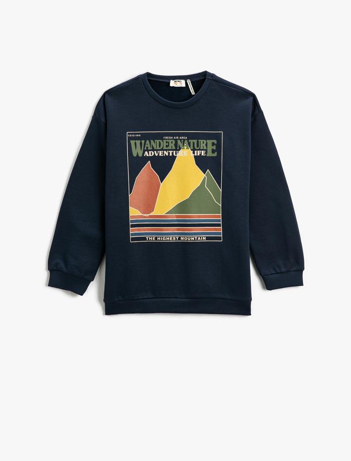 Erkek Çocuk Tişört Uzun Kollu Doğa ve Macera Temalı