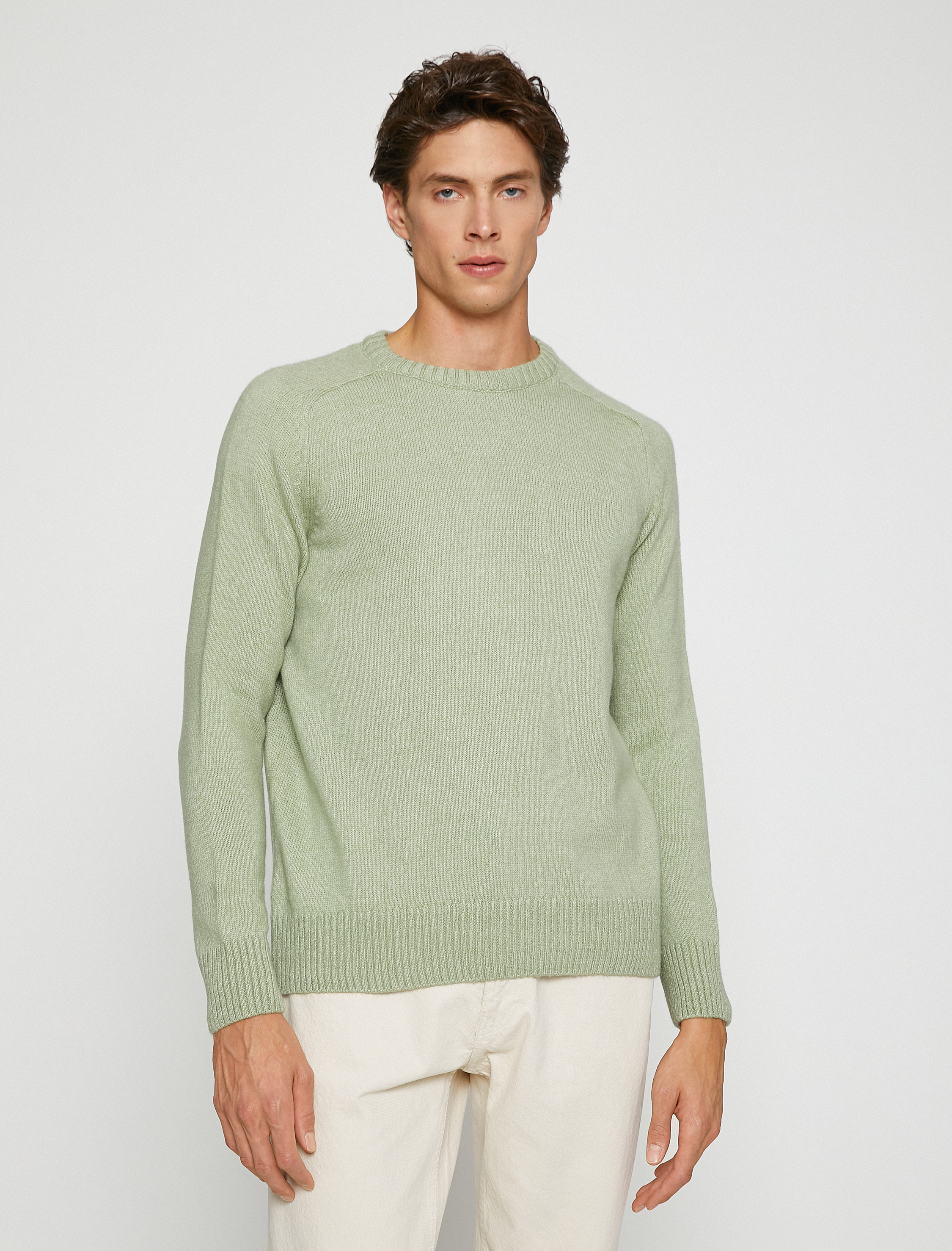   Basic Triko Kazak Bisiklet Yaka