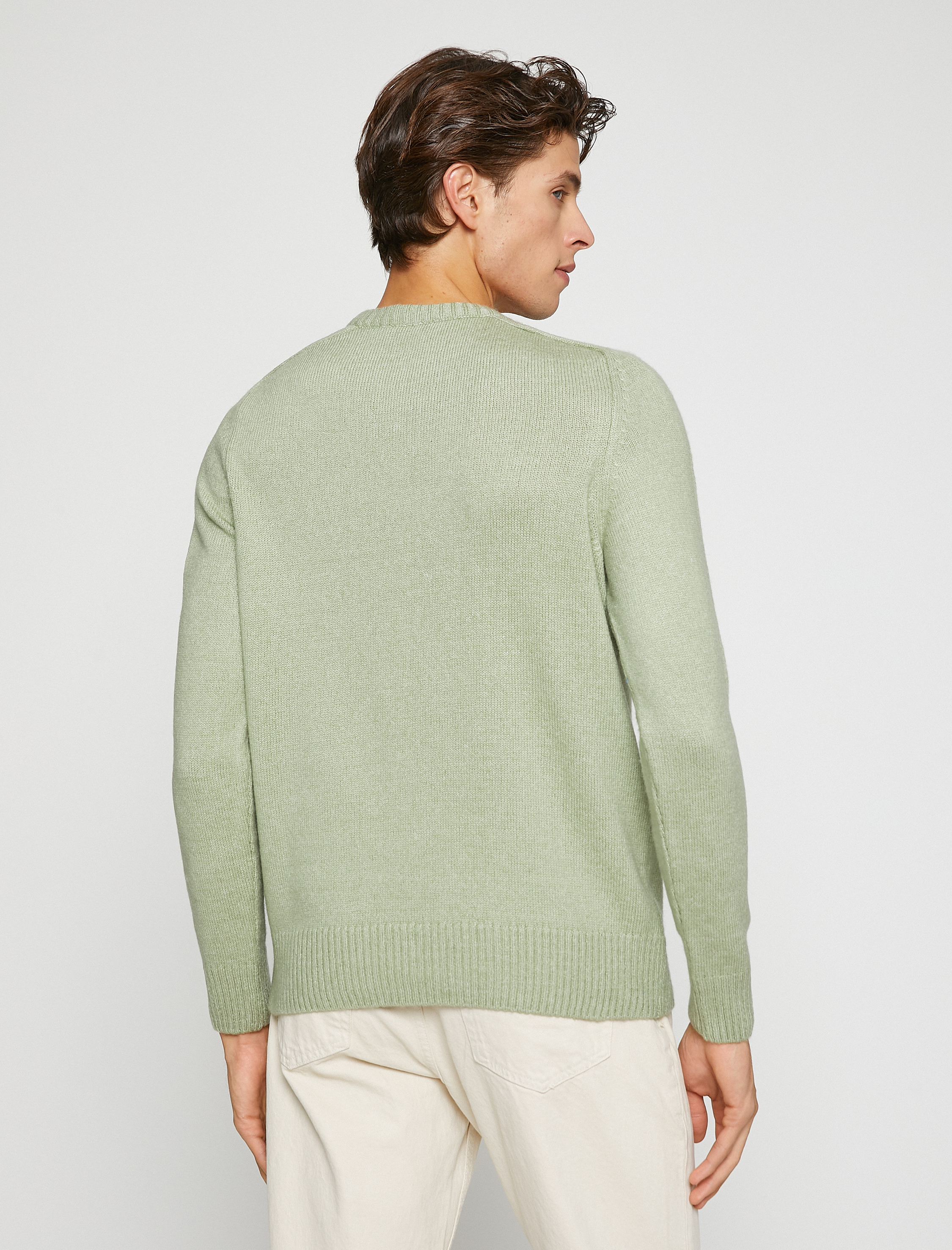   Basic Triko Kazak Bisiklet Yaka