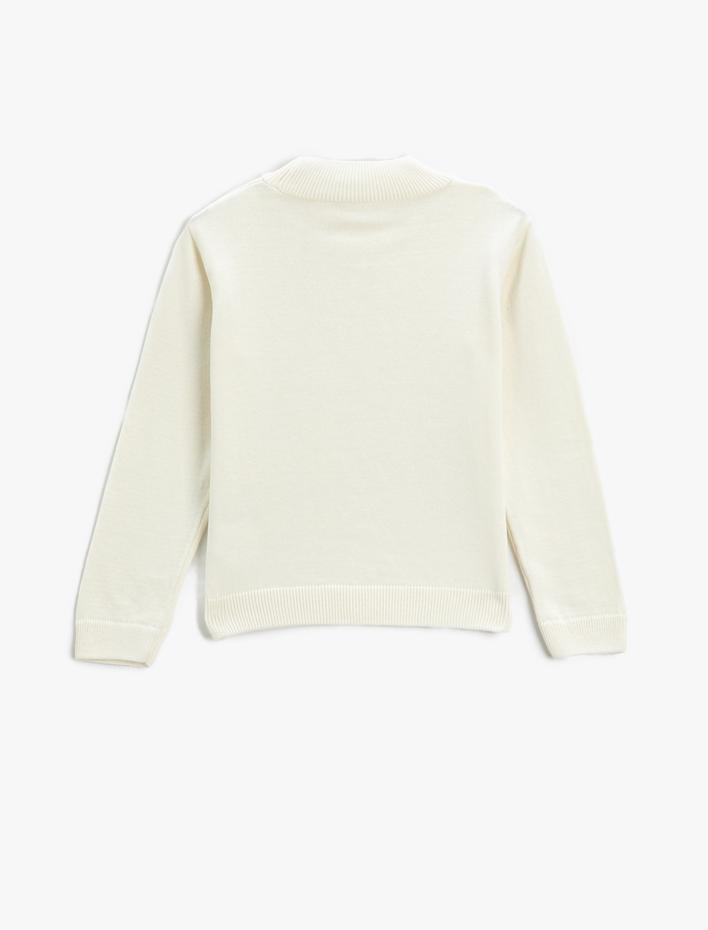 Kız Çocuk Basic Yarım Balıkçı Yaka Kazak