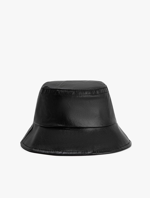  Kadın Deri Görünümlü Bucket Şapka - Aslıhan Malbora X Koton