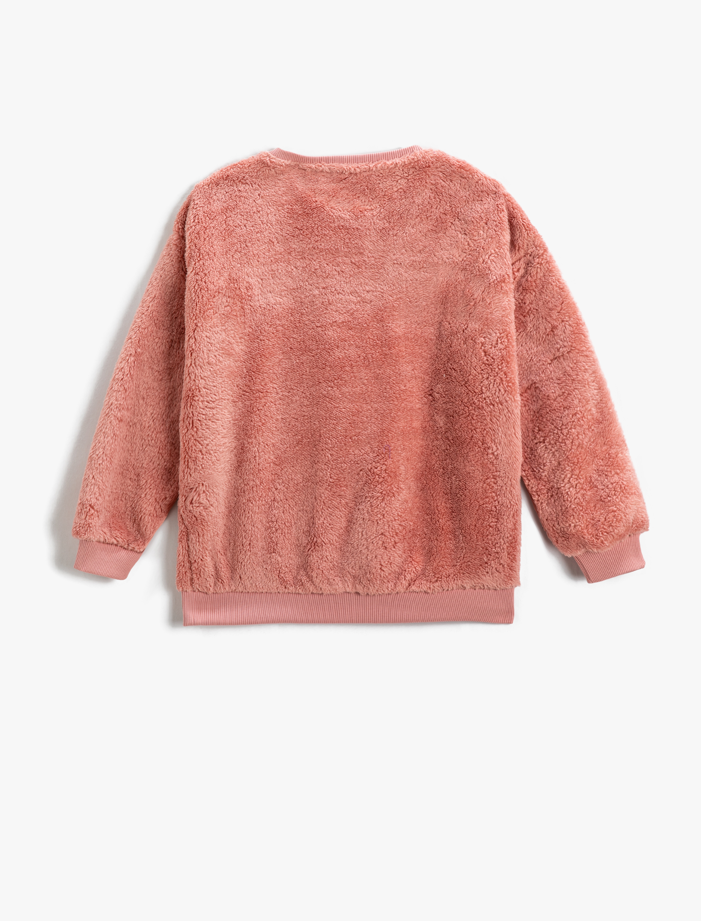  Kız Çocuk Peluş Sweatshirt Bisiklet Yaka