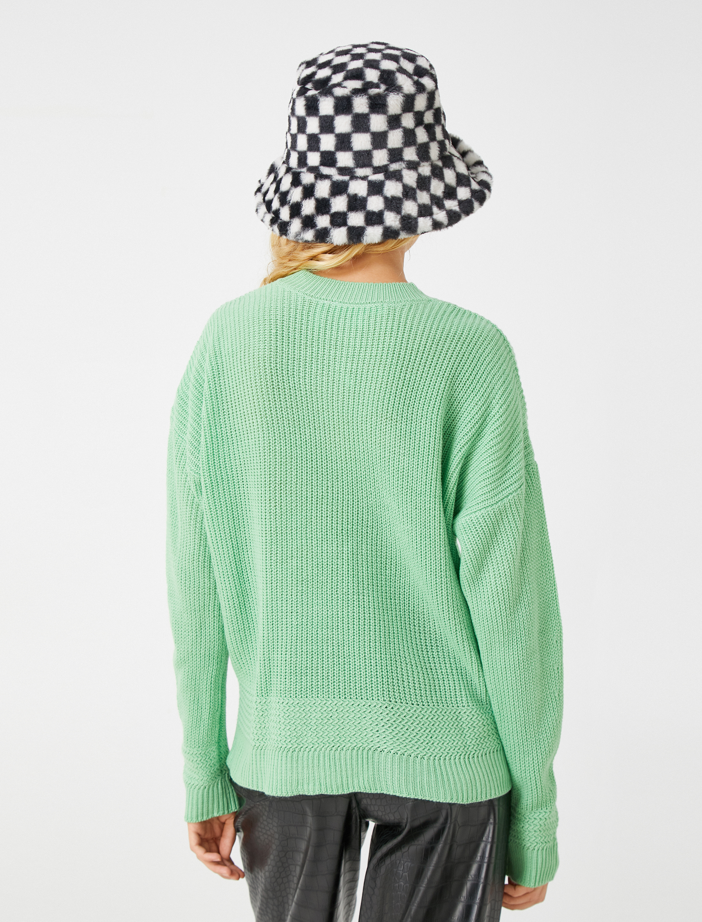   Bisiklet Yaka Triko Kazak Uzun Kollu