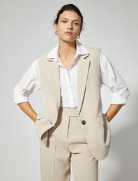 Blazer Yelek Cep Detaylı