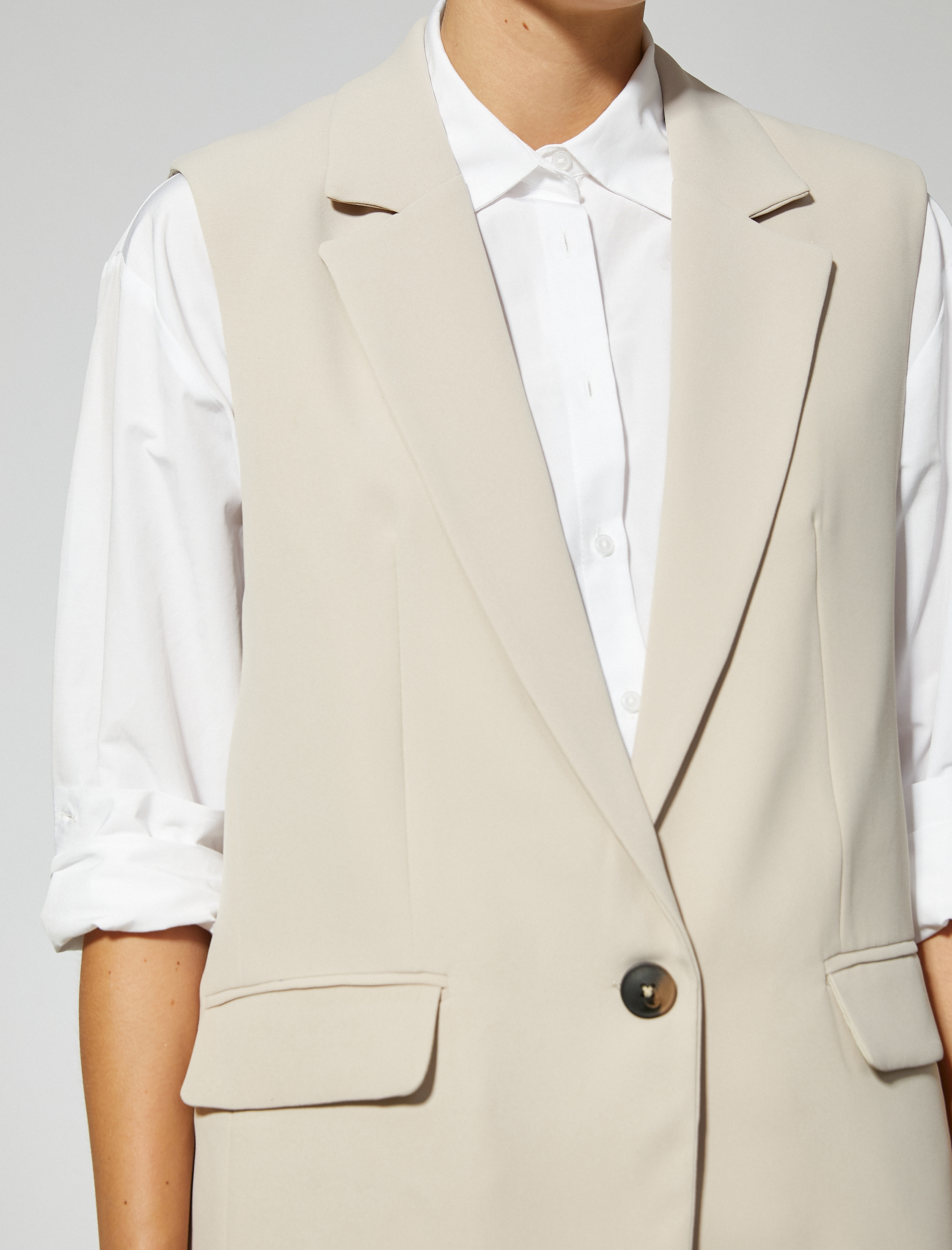   Blazer Yelek Cep Detaylı