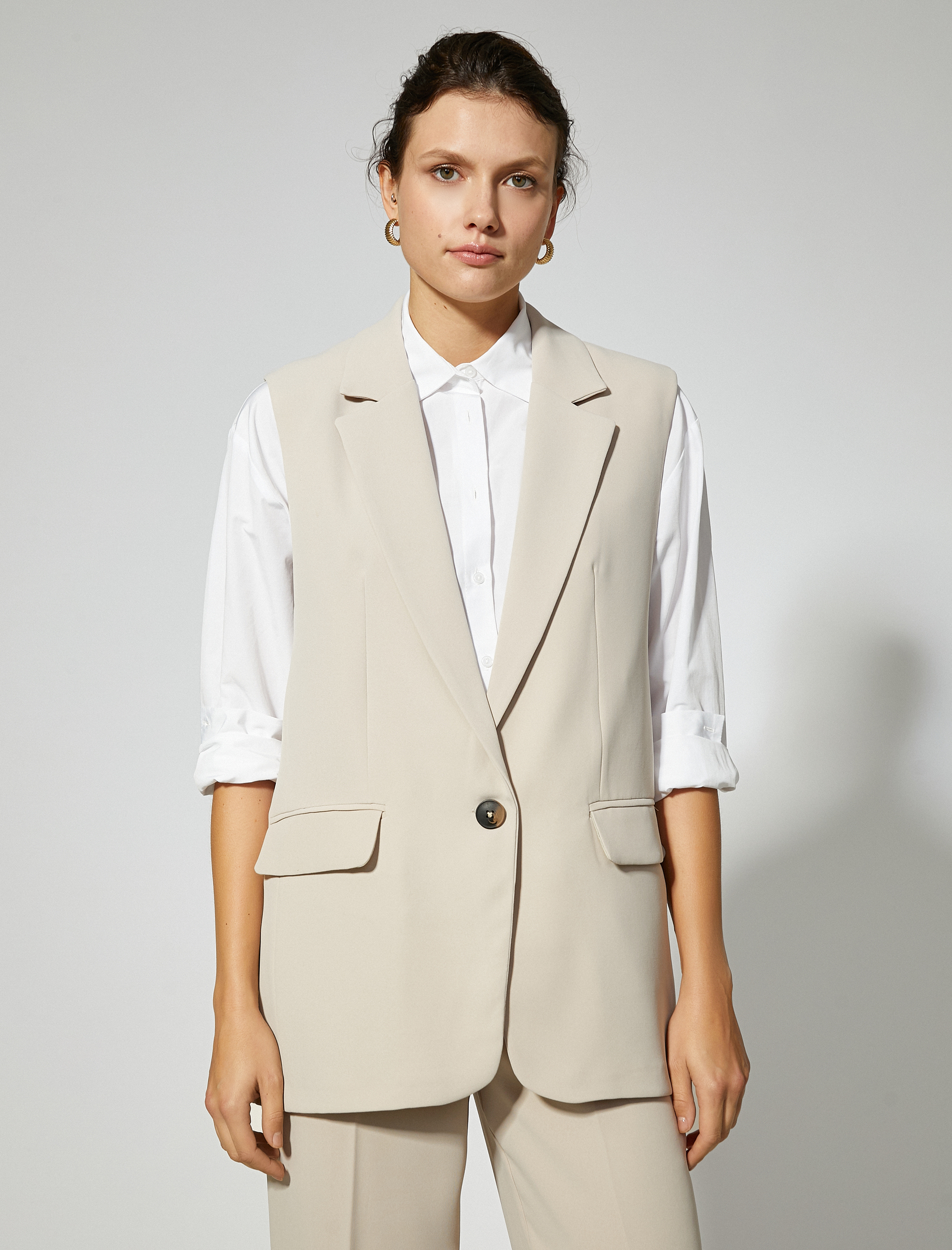   Blazer Yelek Cep Detaylı