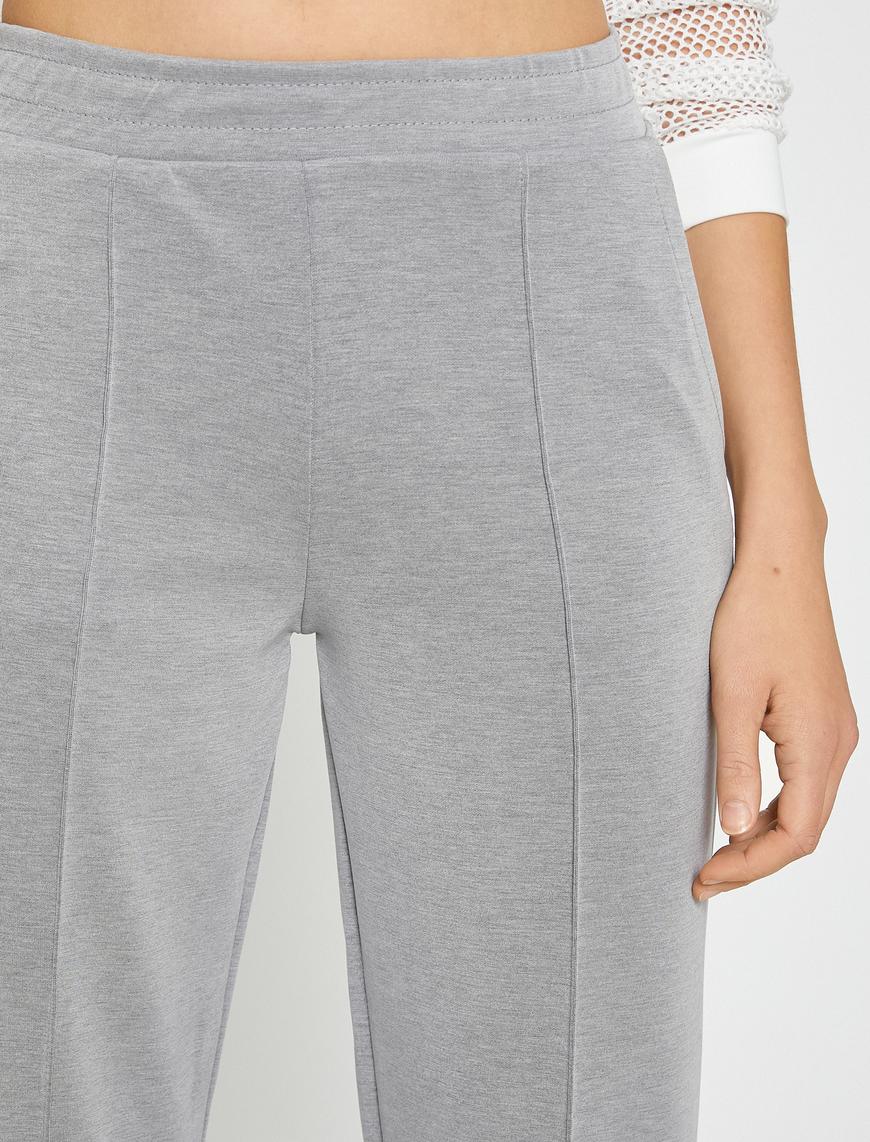  Jogger Eşofman Altı Nervürlü Modal Karışımlı İpeksi Dokulu