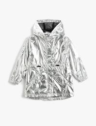 Parlak Kapüşonlu Yağmurluk