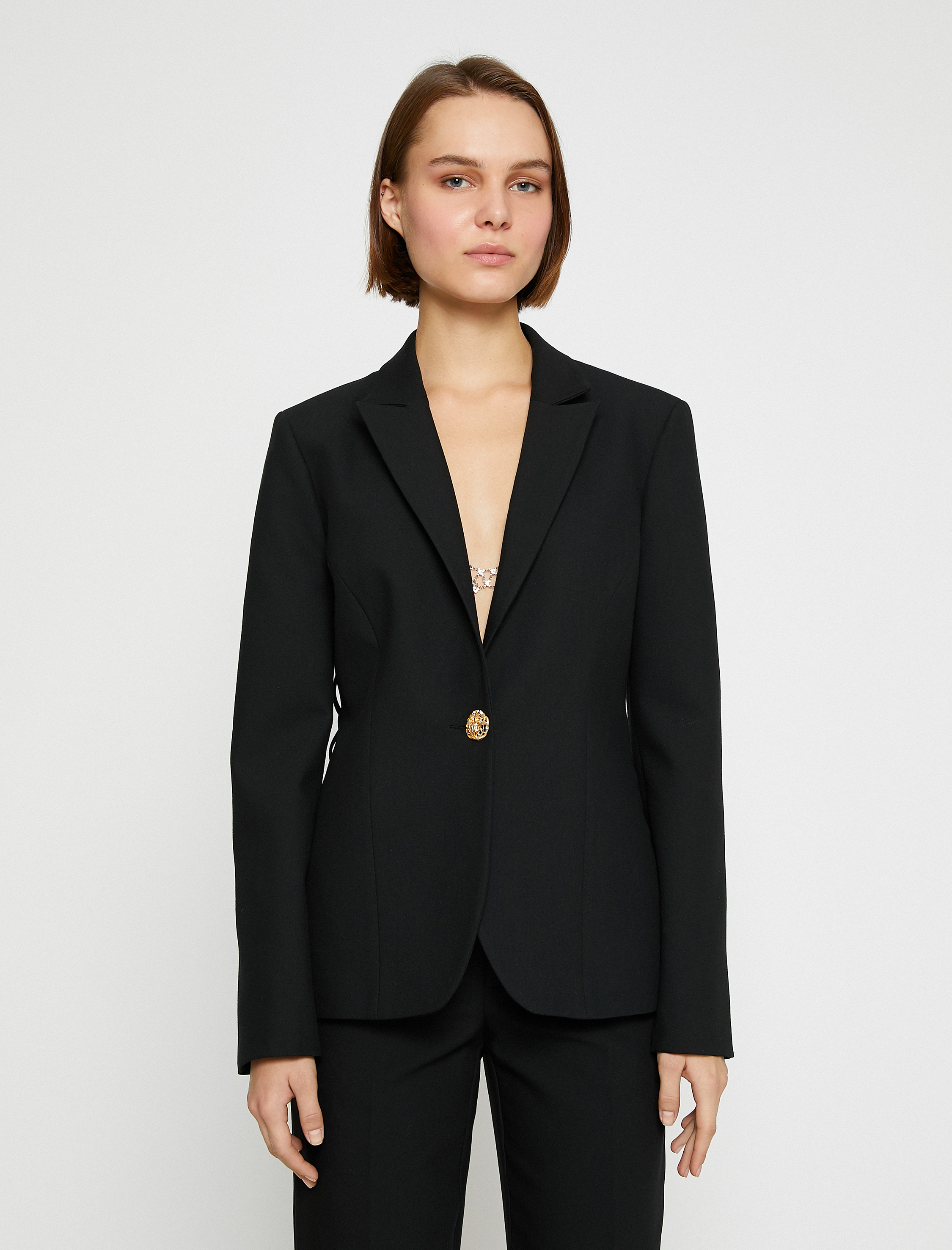   Yanları Pencere Detaylı Blazer Ceket